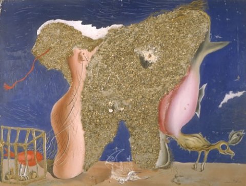 Pintura "Simbiosis mujer-animal", Salvador Dalí, 1928.